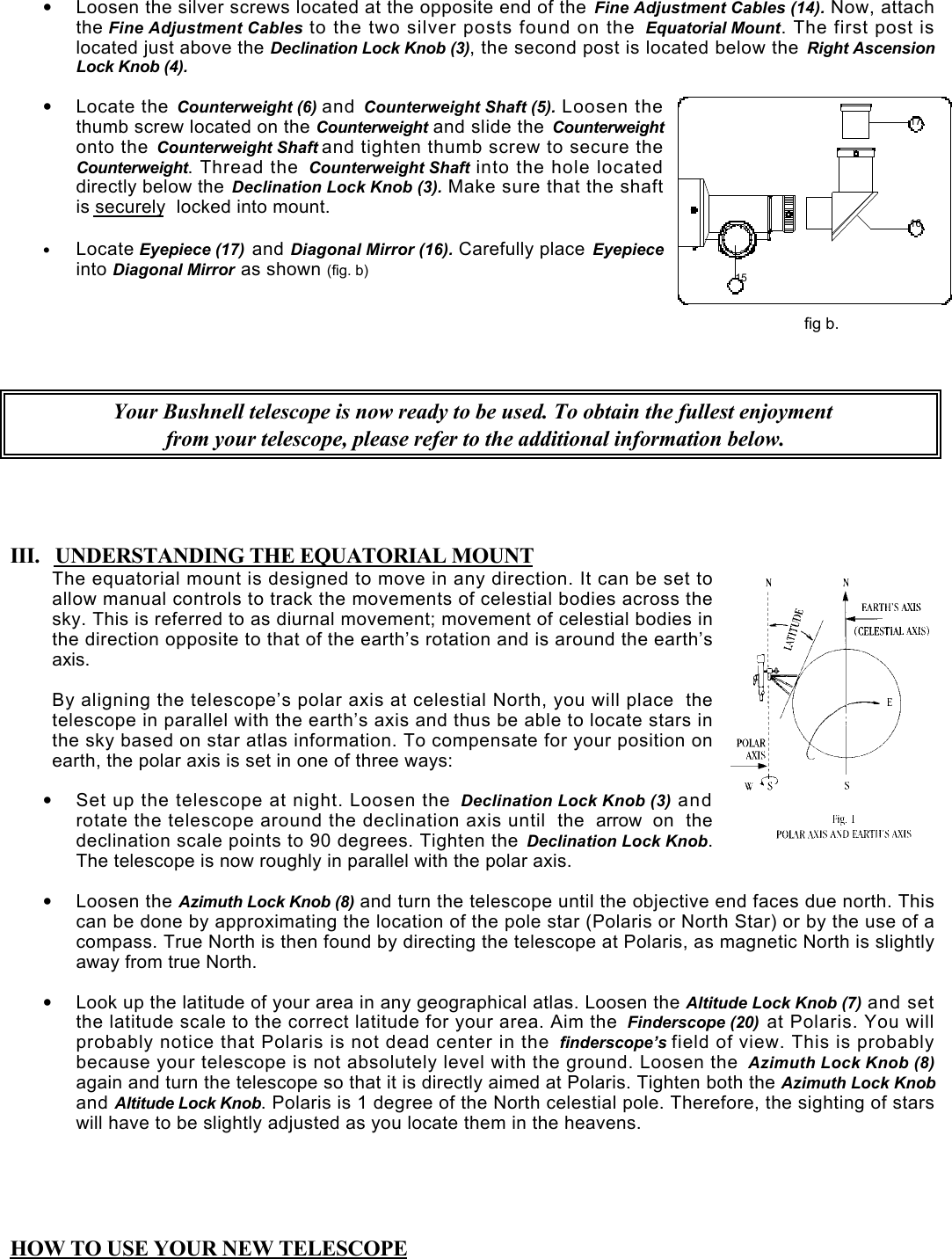 Page 3 of 5 - Bushnell Bushnell-Deep-Space-Series-78-9519-Users-Manual-  Bushnell-deep-space-series-78-9519-users-manual