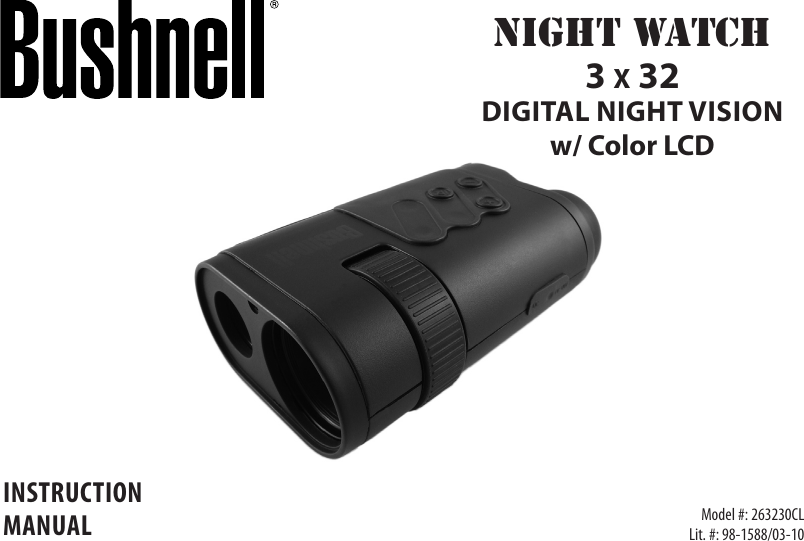 Page 1 of 8 - Bushnell Bushnell-Night-Watch-263230Cl-Users-Manual-  Bushnell-night-watch-263230cl-users-manual