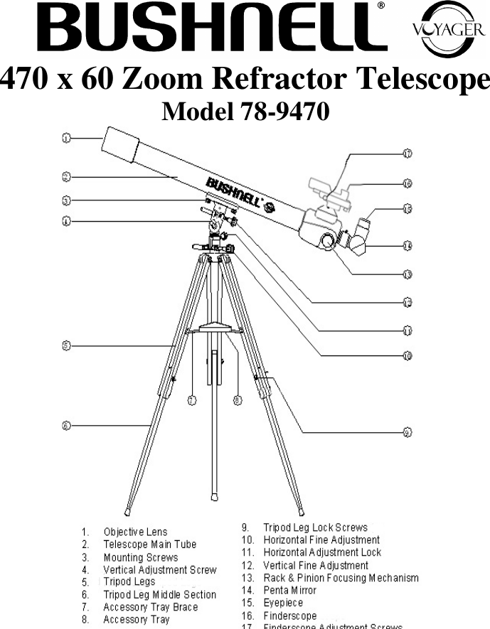 bushnell voyager telescope 78 9470