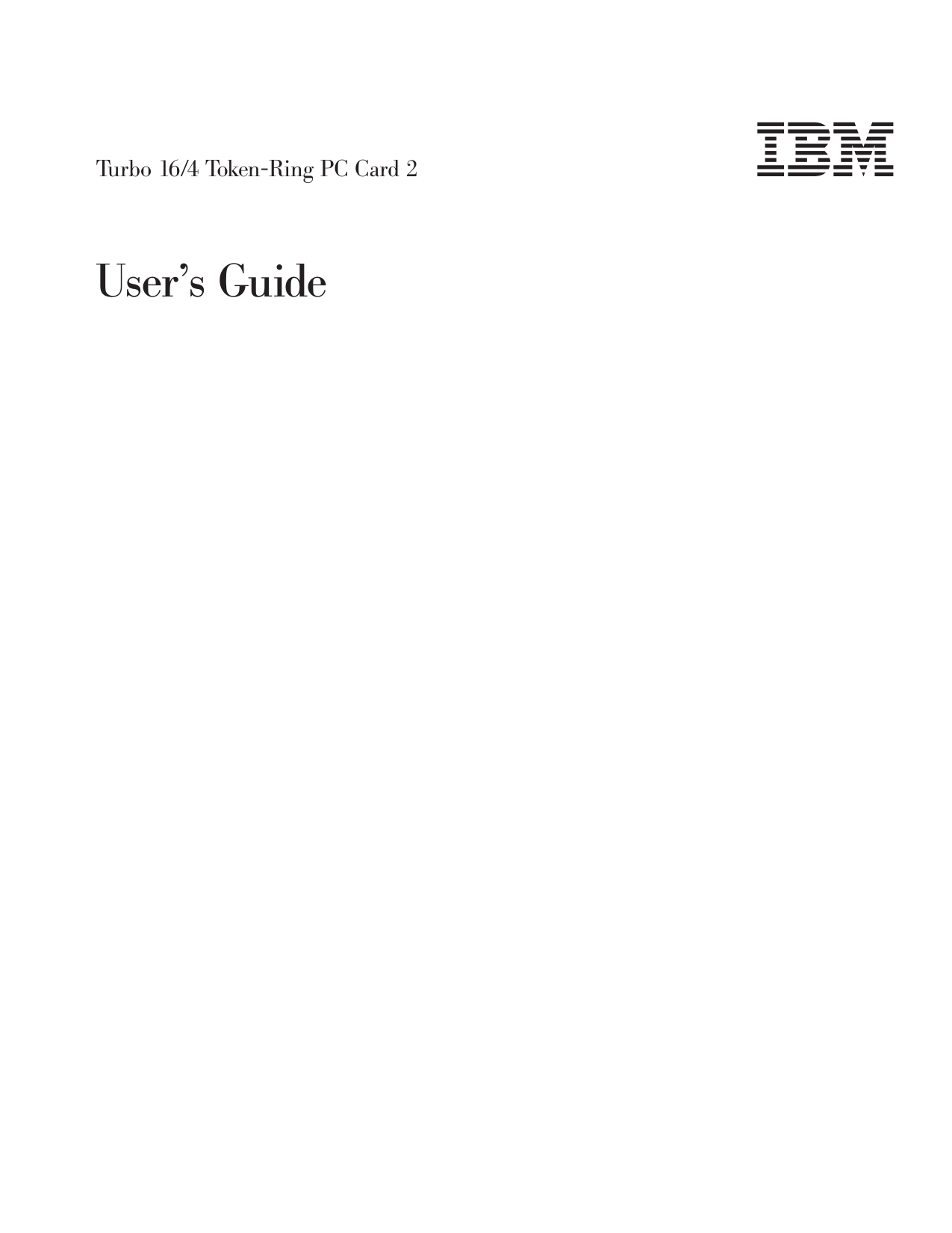 Turbo 16/4 Token-Ring PC Card 2User’s Guide