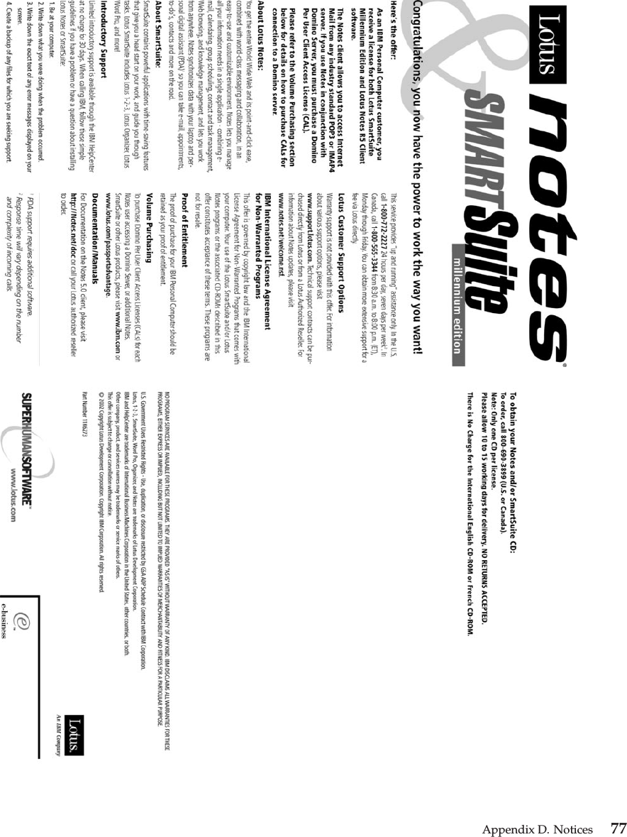 Appendix D. Notices 77