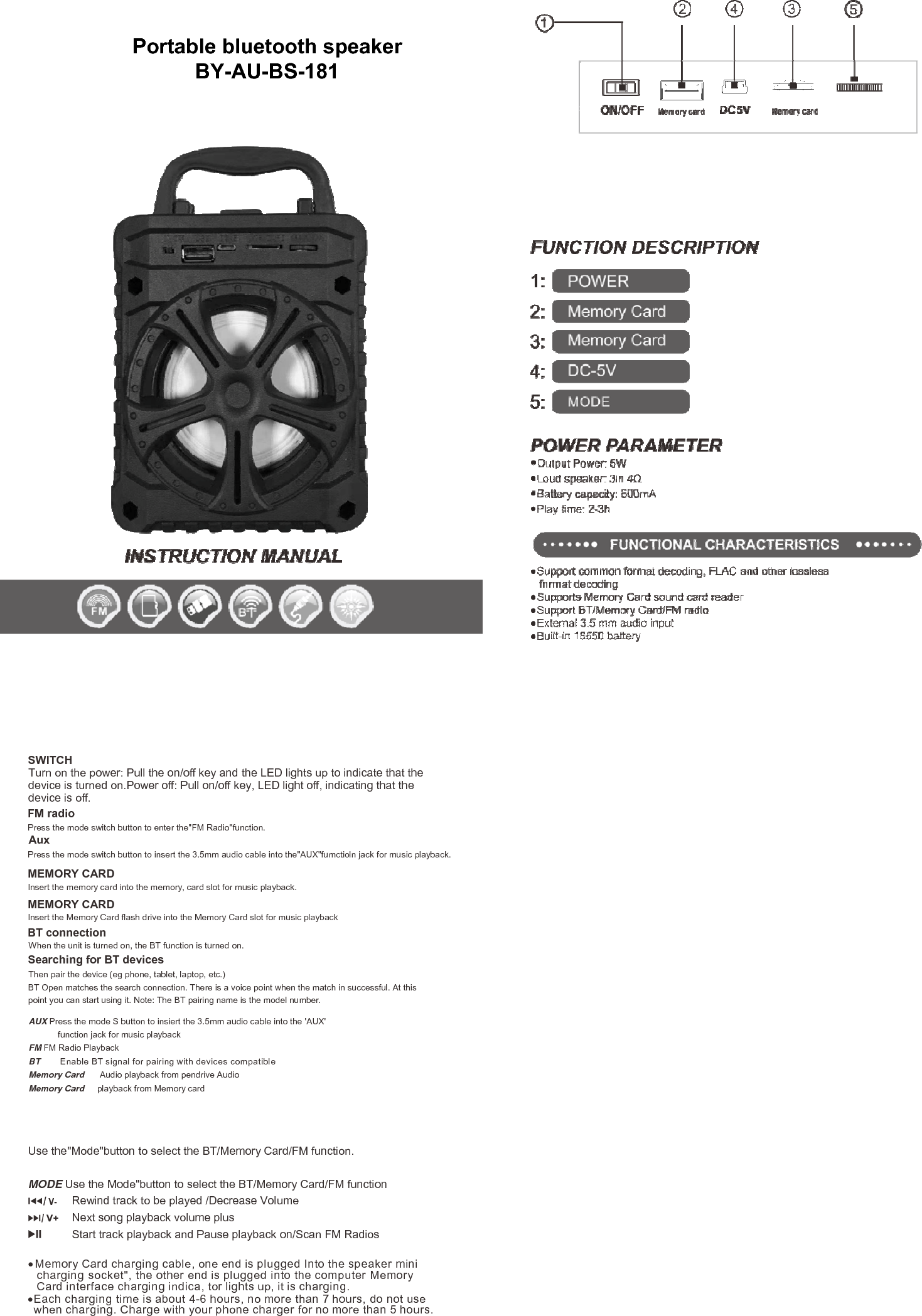 bytech bluetooth speaker pairing