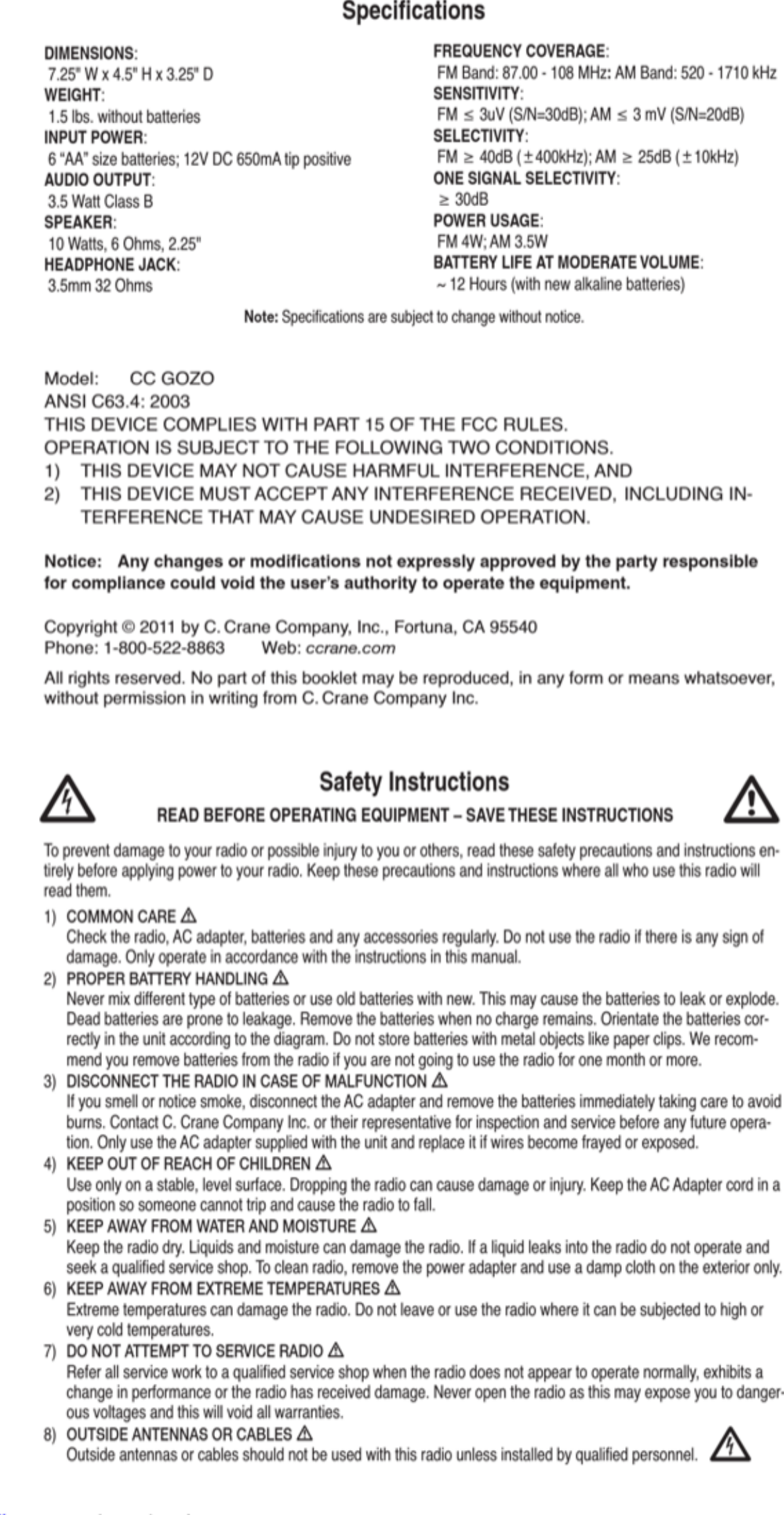 Page 2 of 3 - C-Crane C-Crane-Cc-Gozo-Instruction-Manual-1002041 User Manual