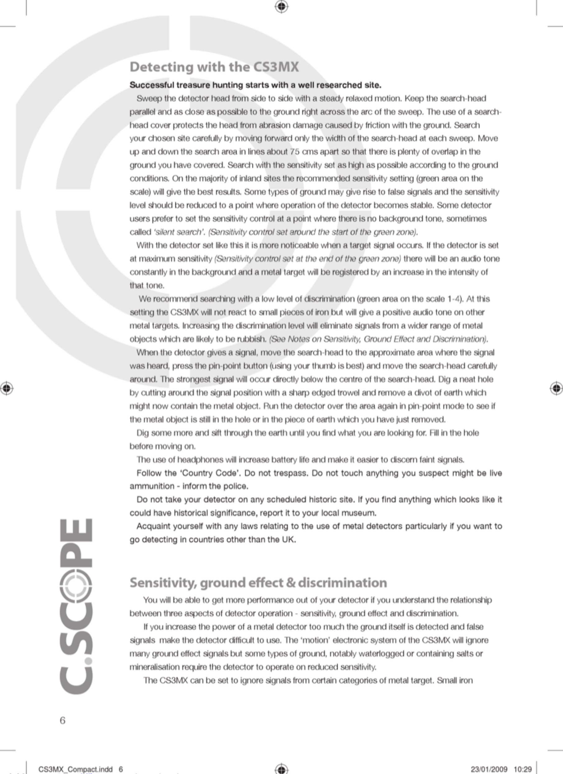 Page 6 of 8 - C-Scope C-Scope-Cs3Mx-Operating-Instructions-Manual-1001978 User Manual