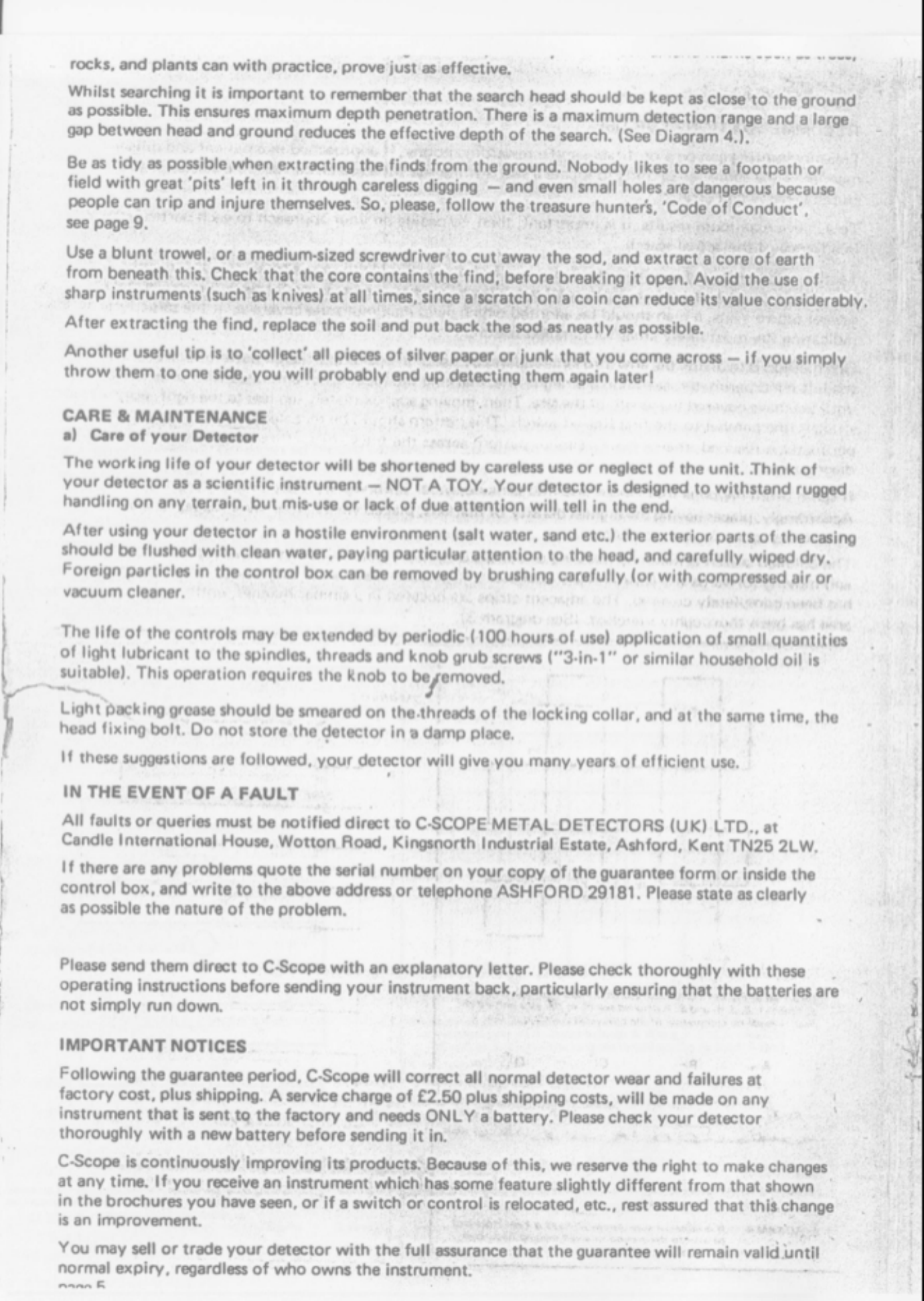 Page 6 of 10 - C-Scope C-Scope-Tr650-D-Operating-Instructions-Manual-1001998 User Manual