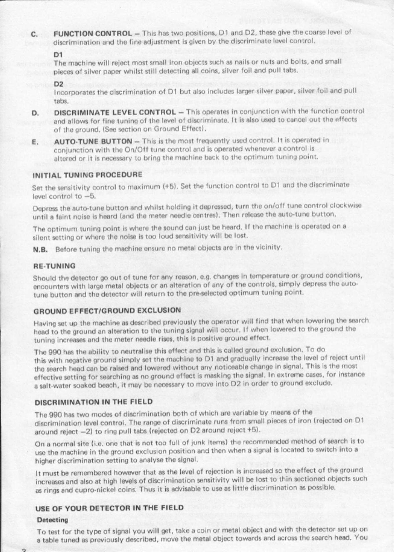 Page 4 of 10 - C-Scope C-Scope-Vlf-Tr-990-Operating-Instructions-Manual-1002005 User Manual