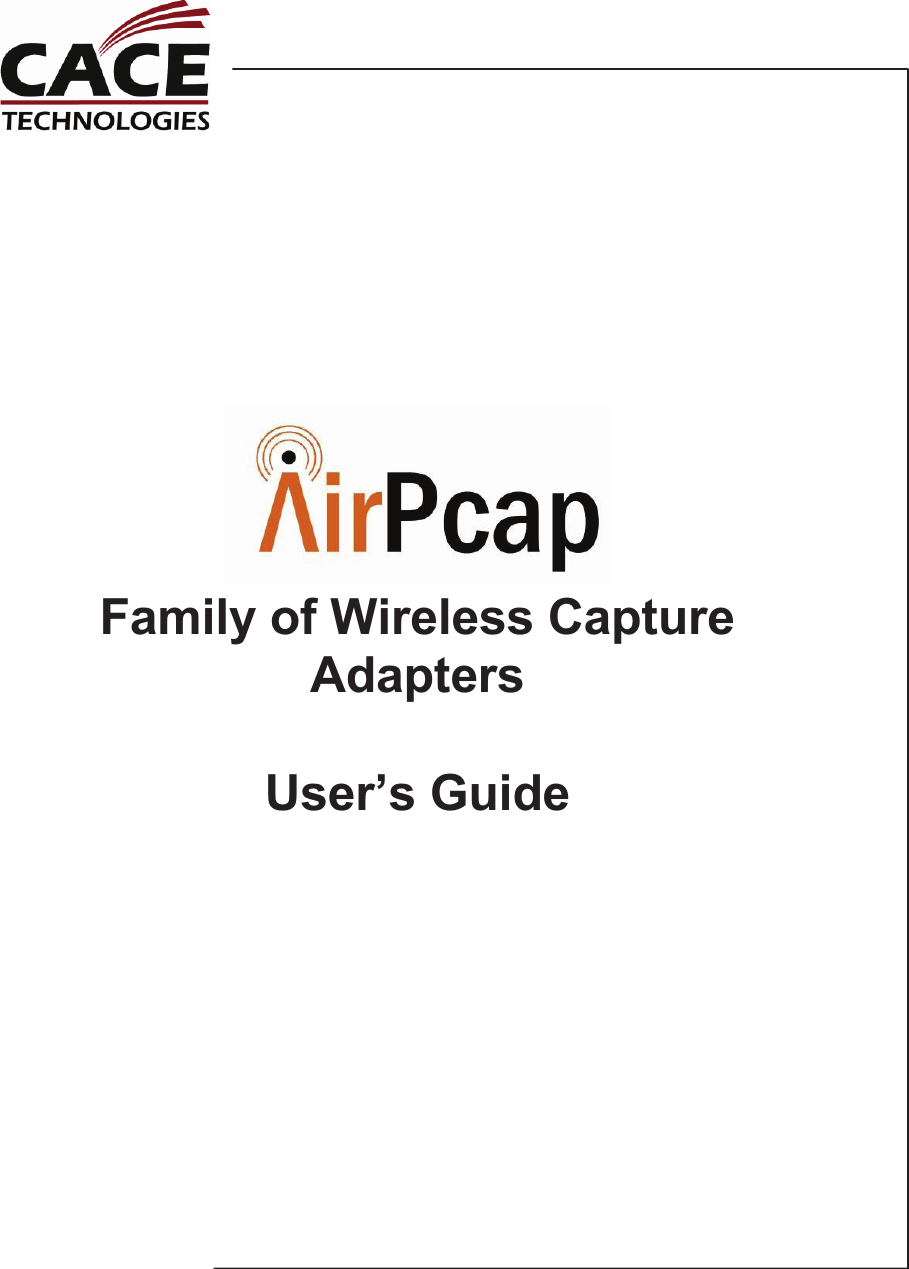       Family of Wireless Capture Adapters  User&rsquo;s Guide 