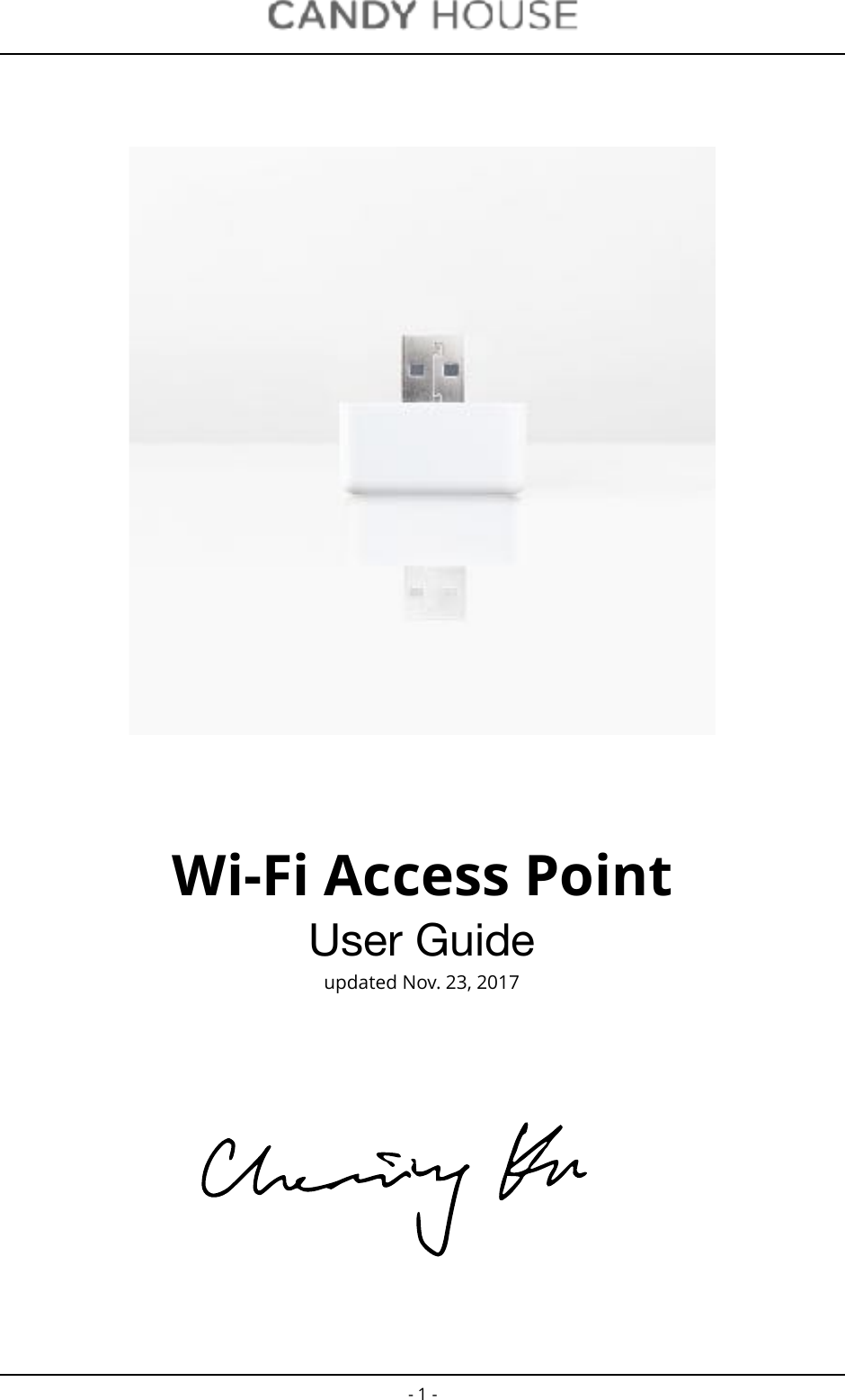  Wi-Fi Access Point  User Guide&quot;updated Nov. 23, 2017!-   -1