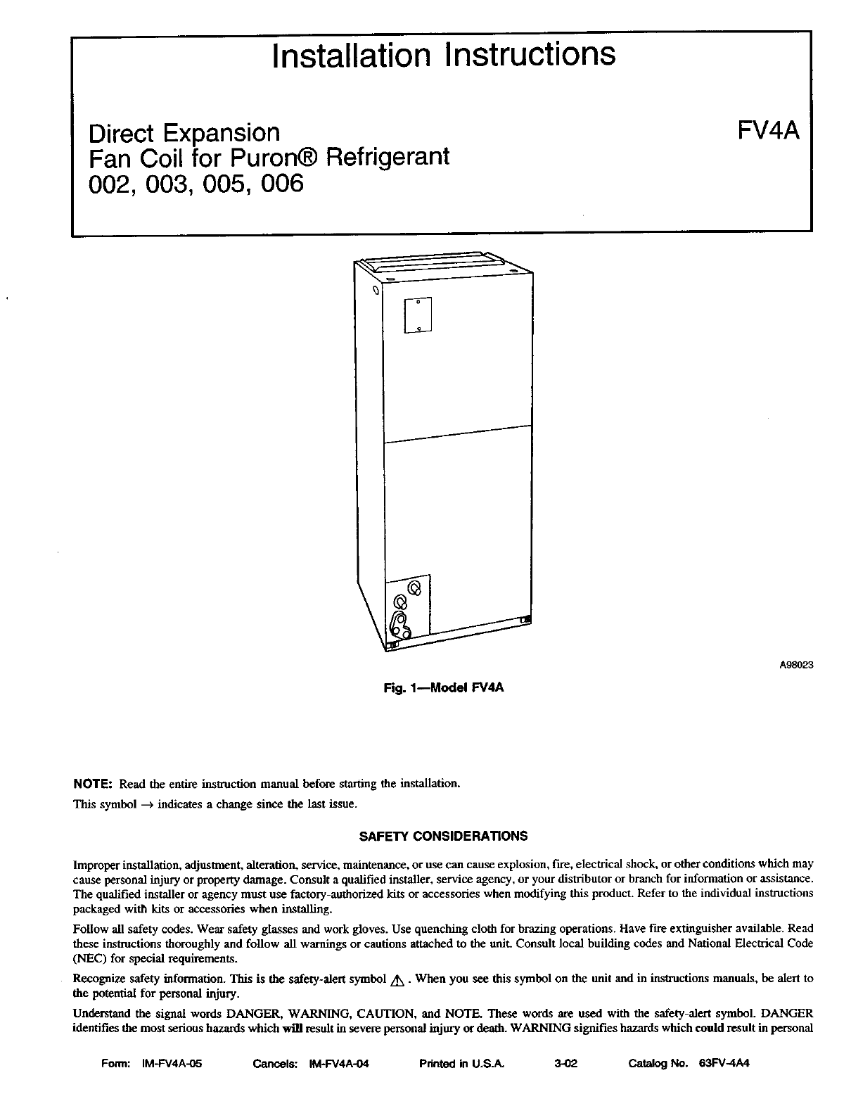 Carrier Fv Cnb Air Handler Manual