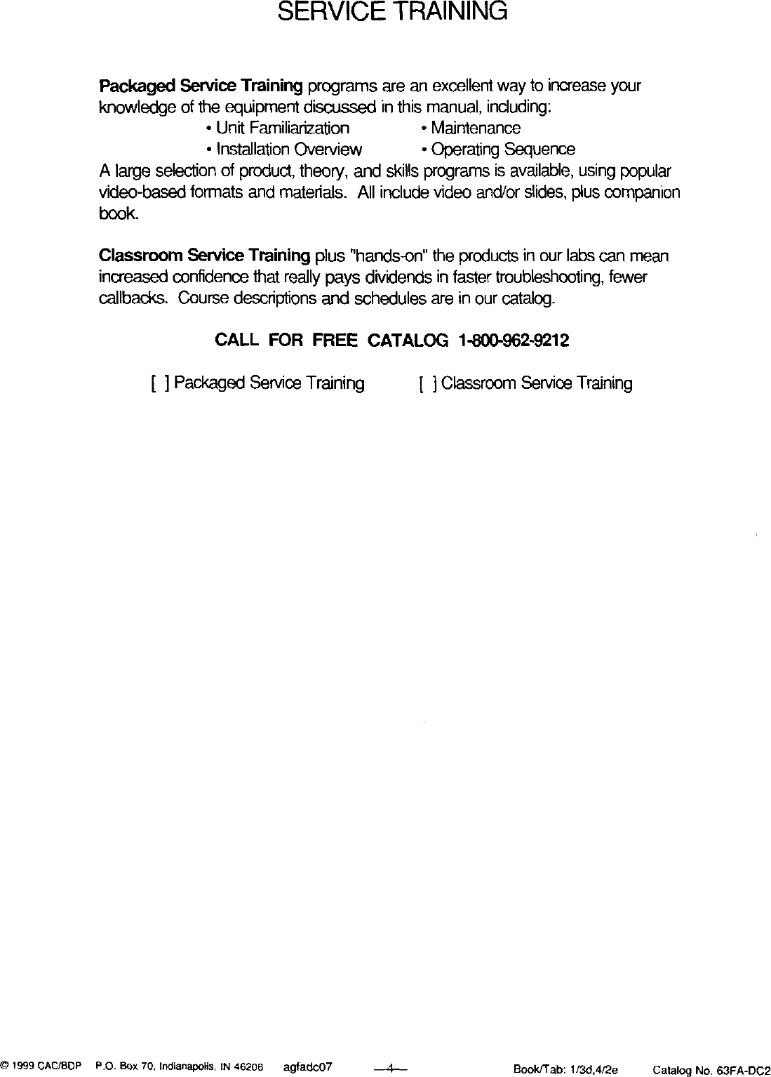 Page 4 of 4 - CARRIER  Air Handler (indoor Blower&evap) Manual L0210326