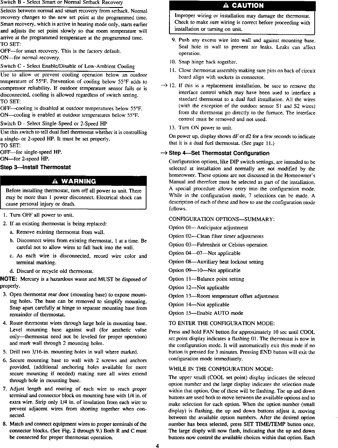 Page 4 of 12 - CARRIER  Controls And HVAC Accessories Manual L0210355