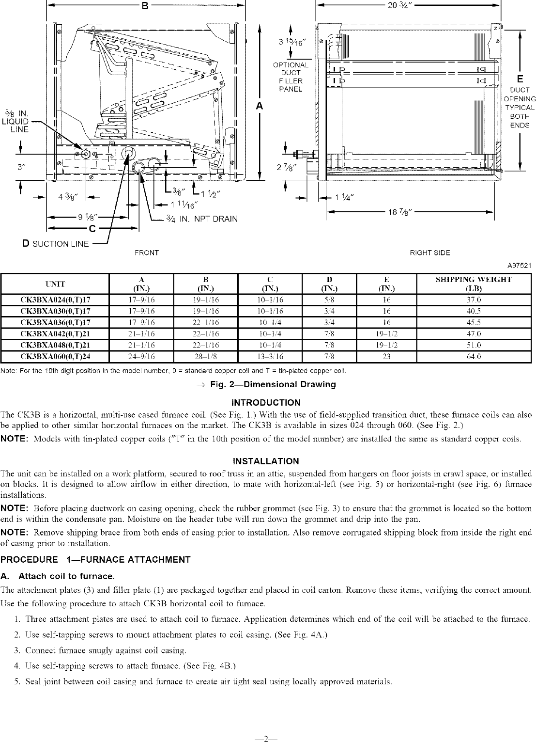 Page 2 of 8 - CARRIER  Evaporator Coils Manual L0411138