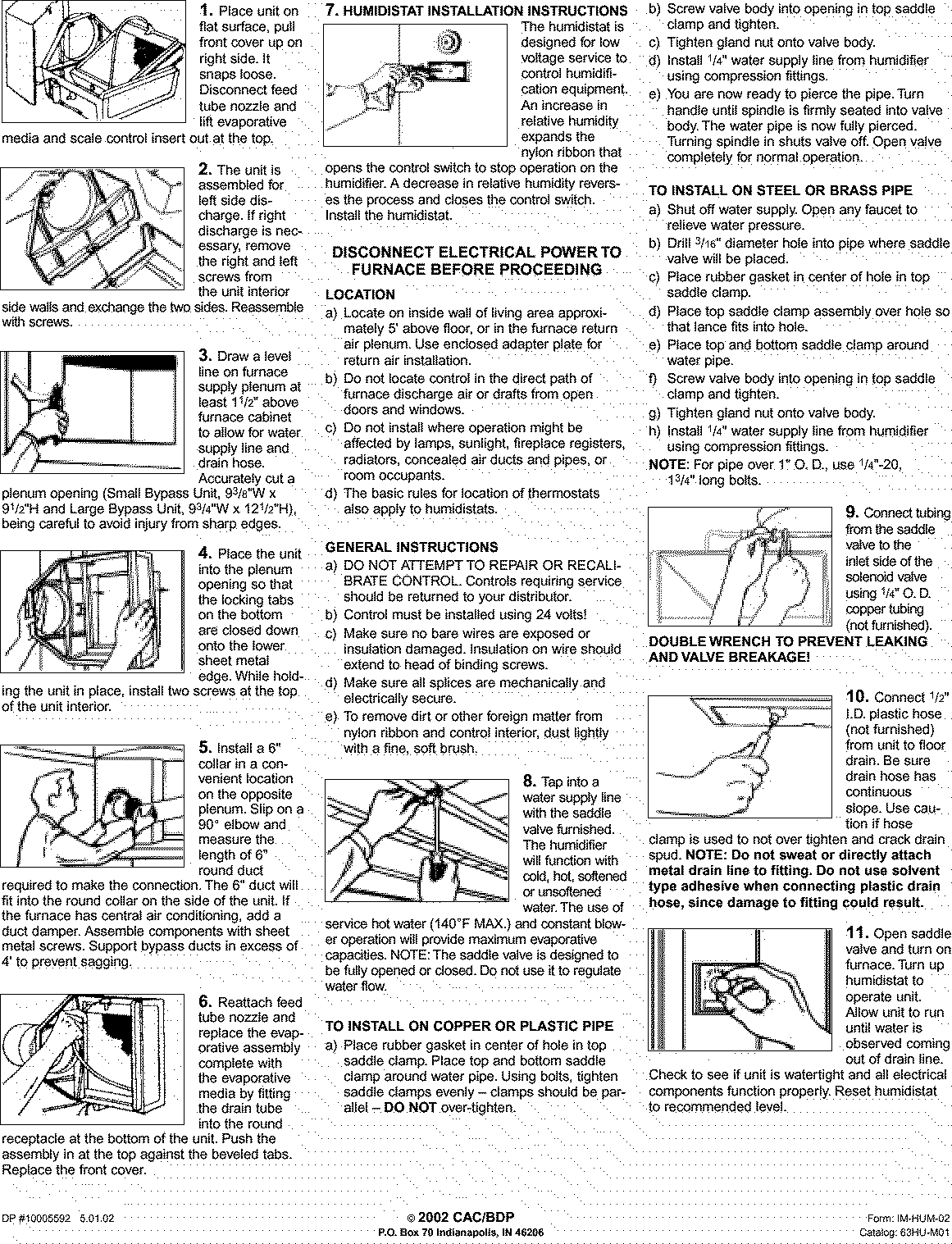 Page 2 of 2 - CARRIER  Humidifier Manual L0411155