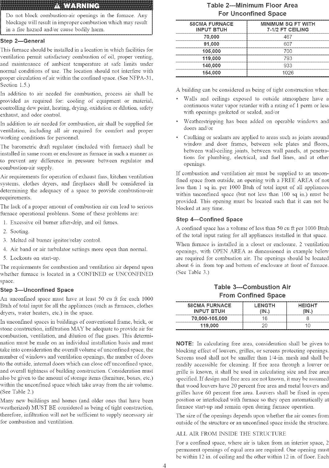 Page 4 of 12 - CARRIER  Furnace/Heater, Gas Manual L0520311