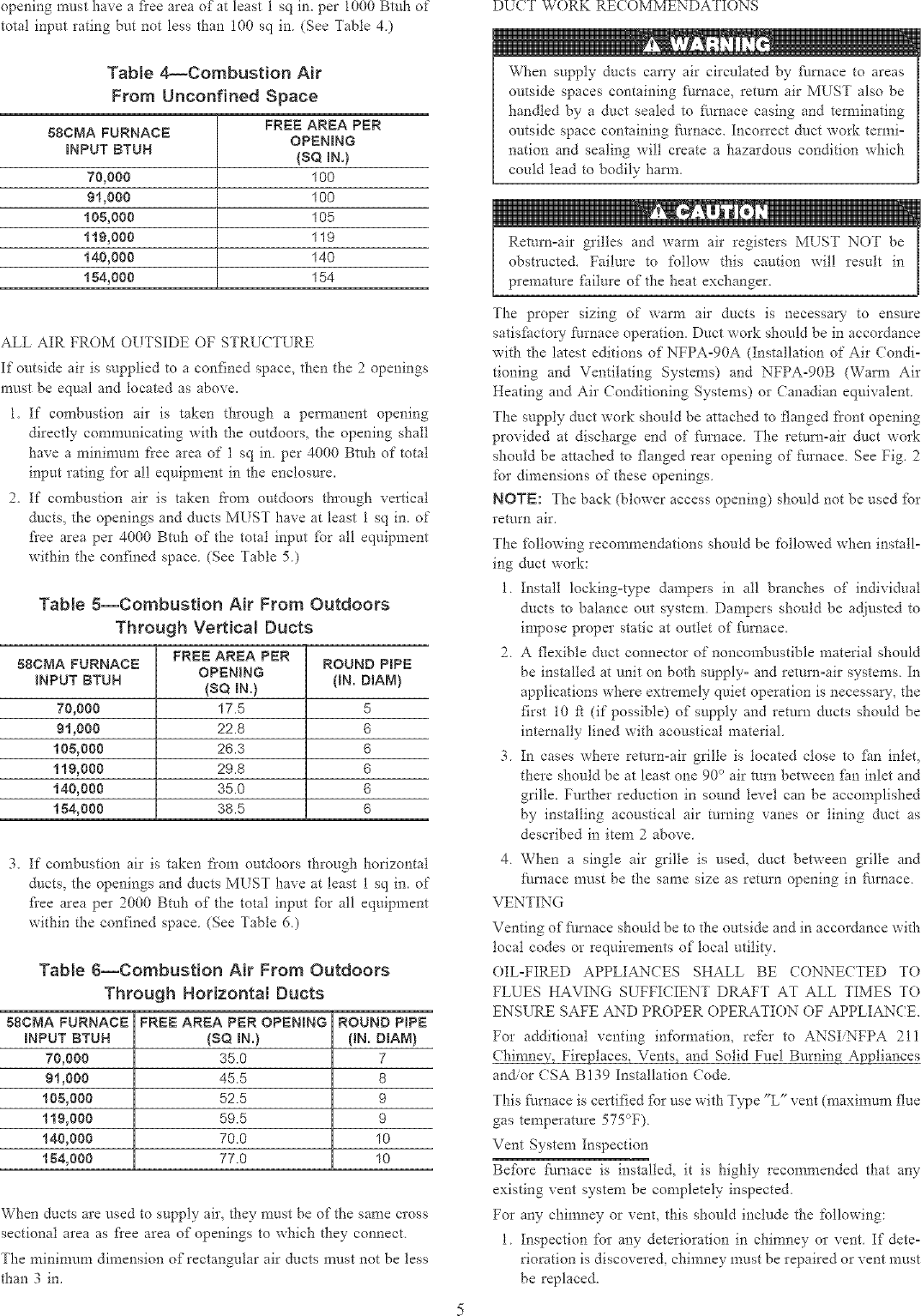 Page 5 of 12 - CARRIER  Furnace/Heater, Gas Manual L0520311