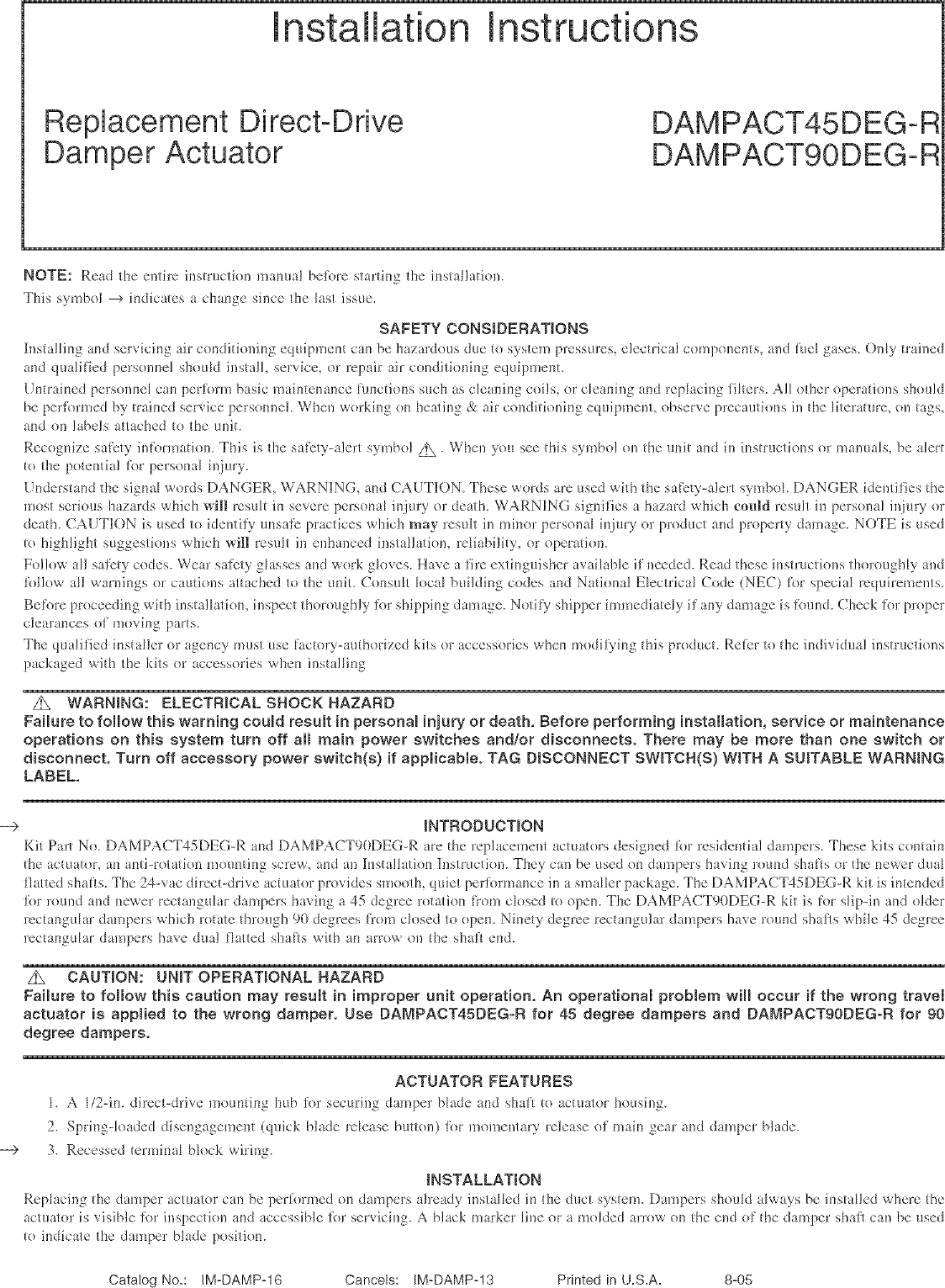 Page 1 of 2 - CARRIER  Controls And HVAC Accessories Manual L0523312