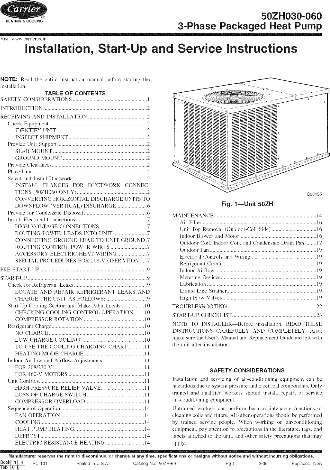 Carrier Package Unit Model Number