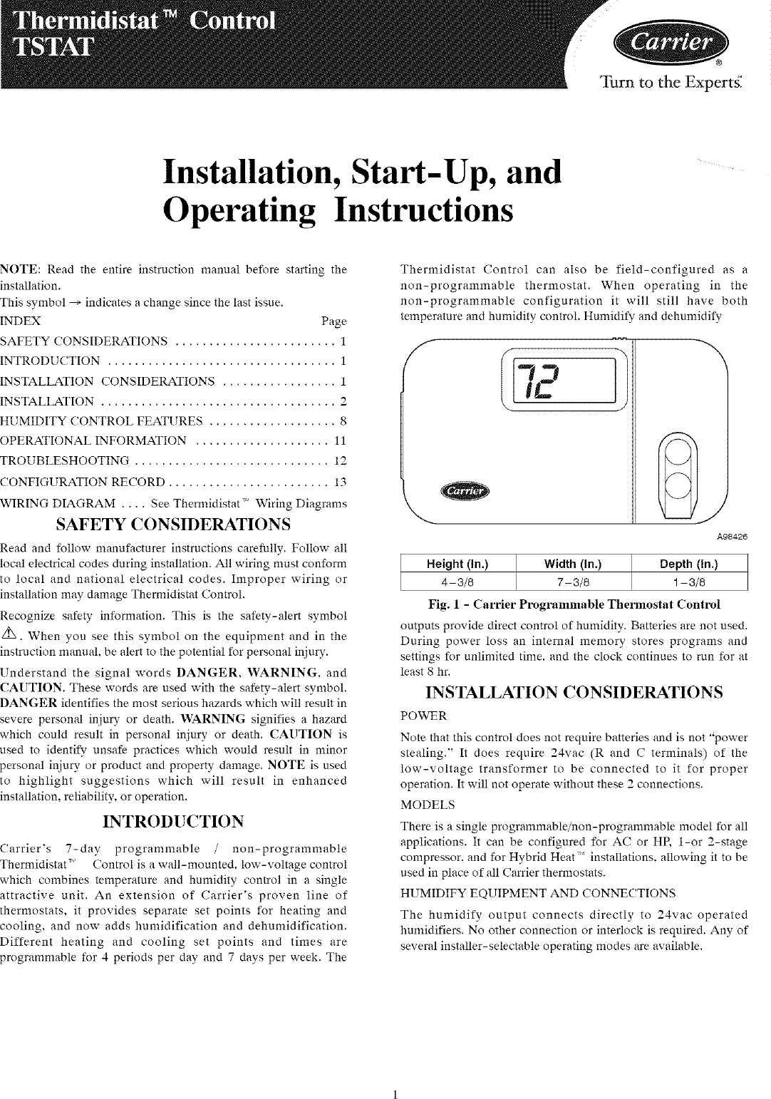 CARRIER Controls And HVAC Accessories Manual L0606346
