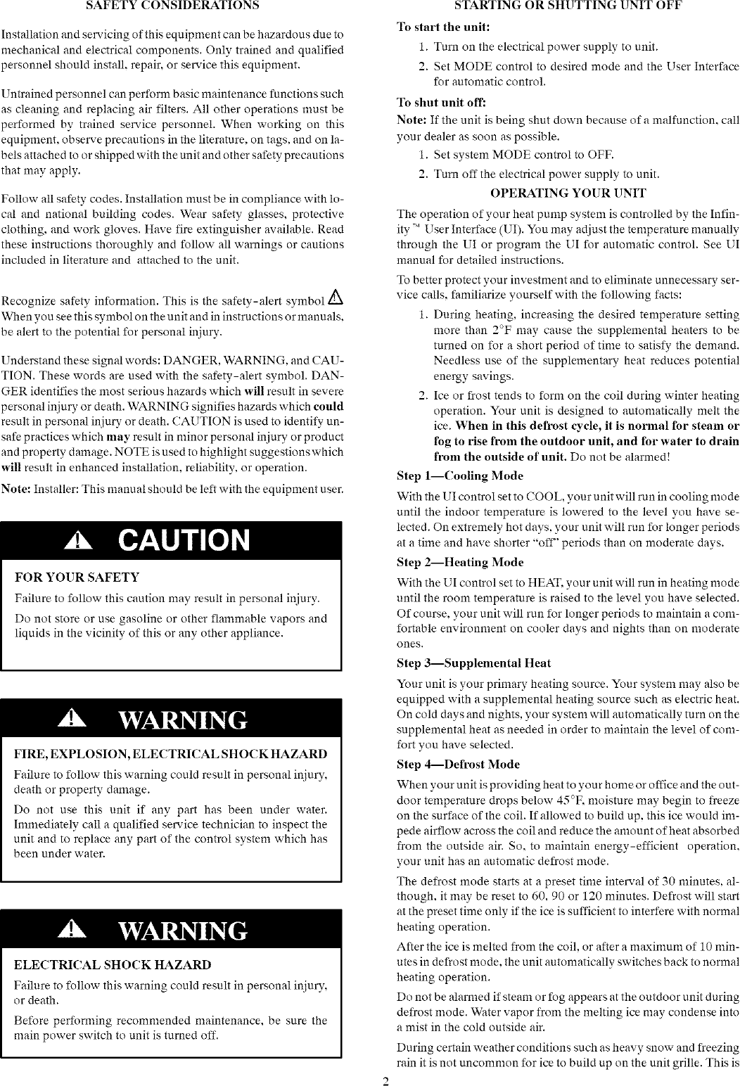 Page 2 of 4 - CARRIER  Package Units(both Units Combined) Manual L0611350