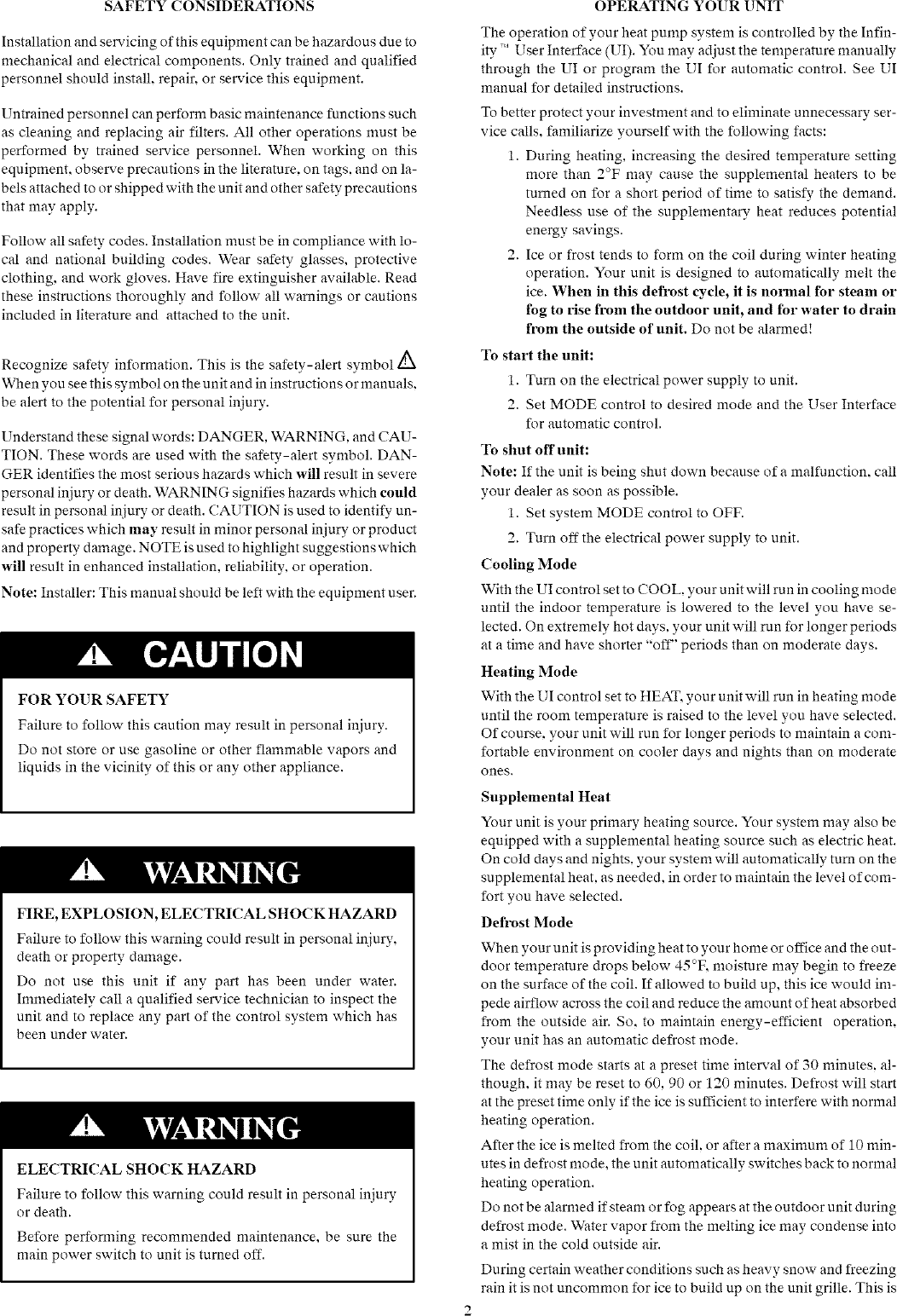 Page 2 of 4 - CARRIER  Package Units(both Units Combined) Manual L0611391