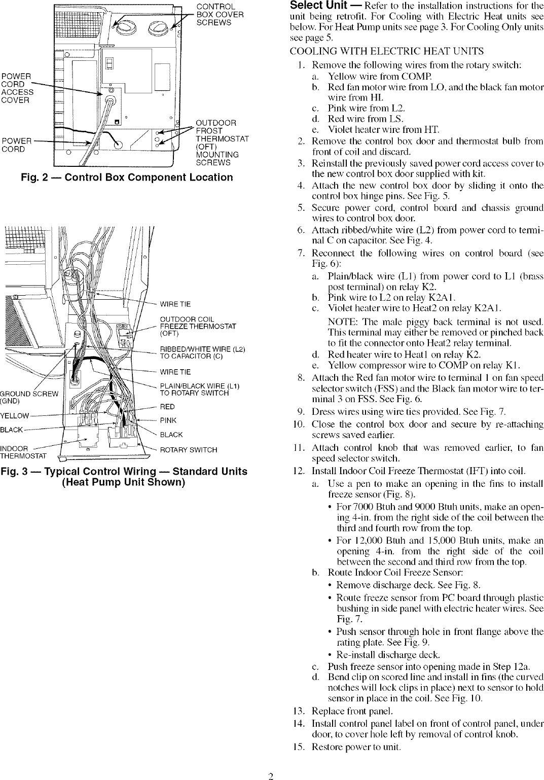 Page 2 of 7 - CARRIER  Package Units(both Units Combined) Manual L0709352