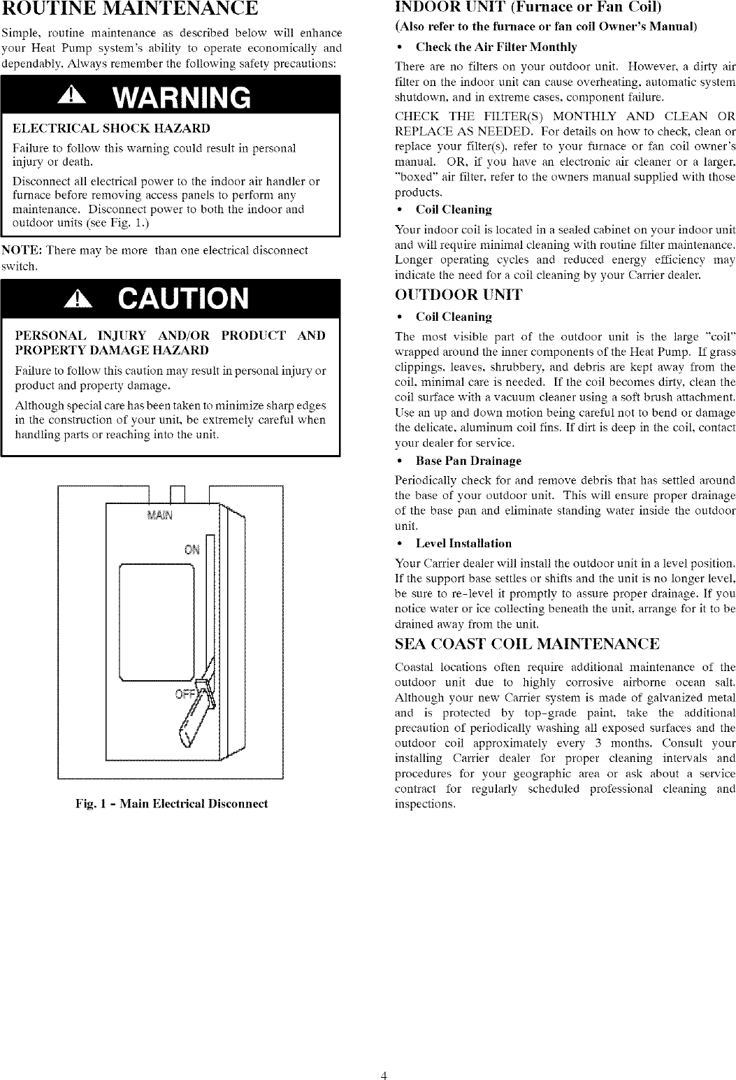 Page 4 of 6 - CARRIER  Air Conditioner/heat Pump(outside Unit) Manual L0801126