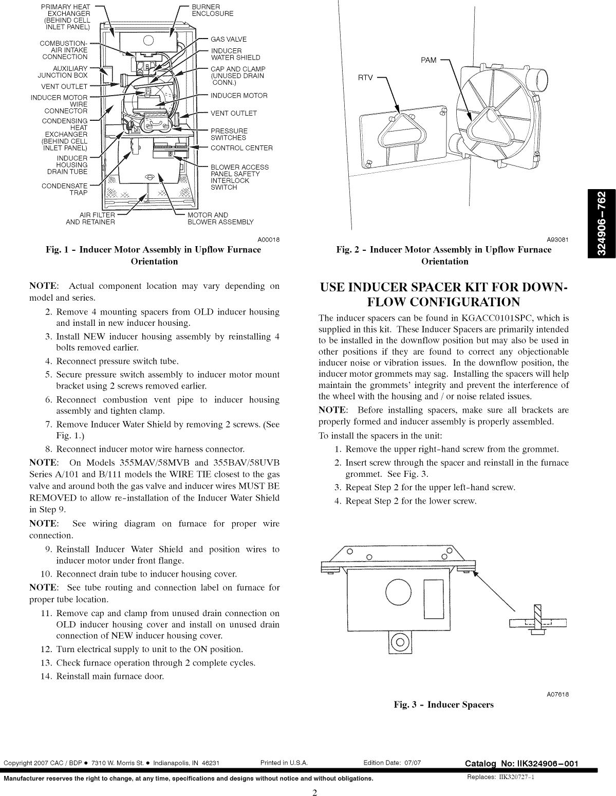 Page 2 of 2 - CARRIER  Furnace/Heater, Gas Manual L0902273