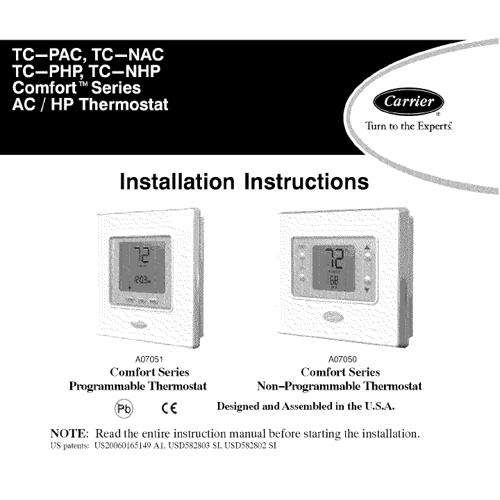 Carrier Controls And Hvac Accessories Manual L0912127