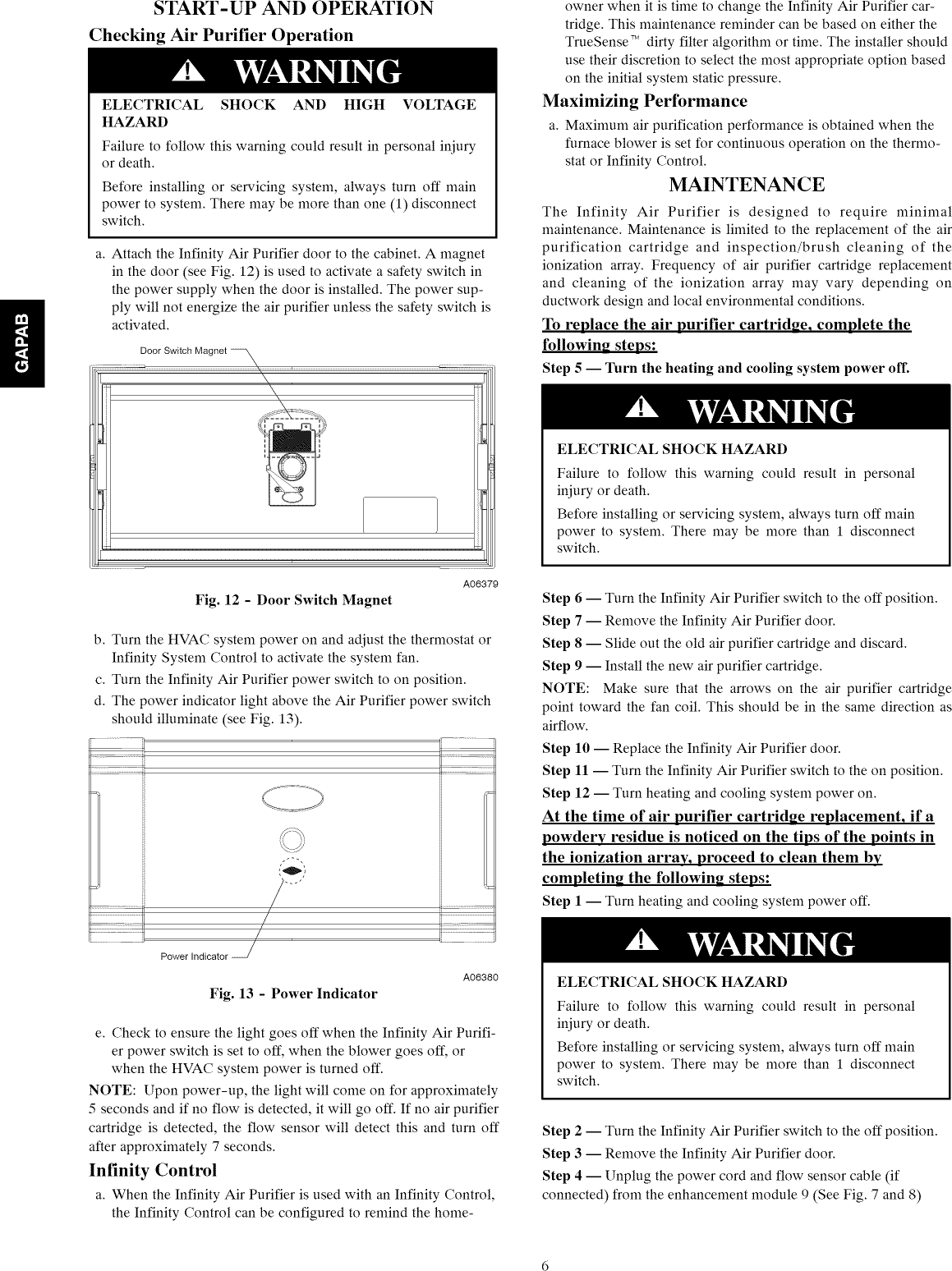 Page 6 of 12 - CARRIER  Air Cleaner Manual L1003417