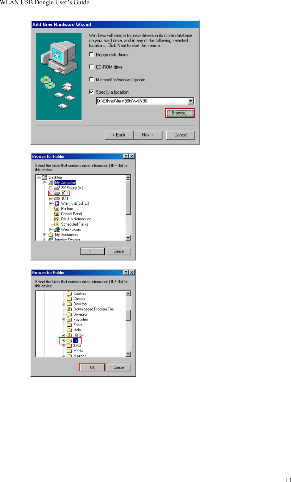 WLAN USB Dongle User’s Guide13    