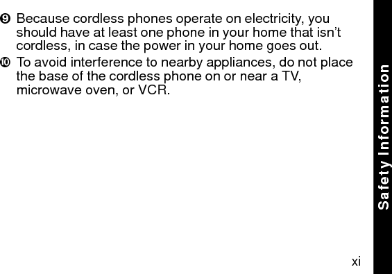 xiiSafety Information