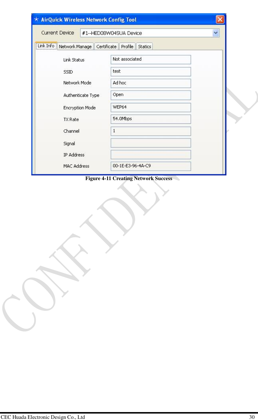  CEC Huada Electronic Design Co., Ltd                                                      30  Figure 4-11 Creating Network Success   