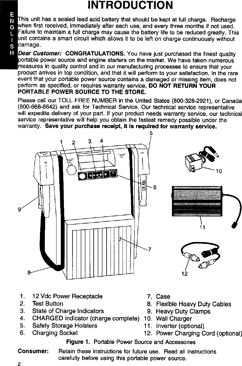 Page 2 of 8 - CENTURY  Battery Charger Manual L0307348