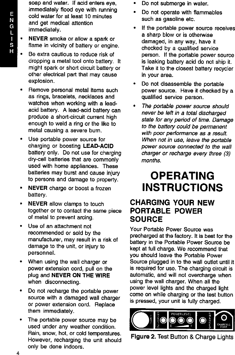 Page 4 of 8 - CENTURY  Battery Charger Manual L0307348