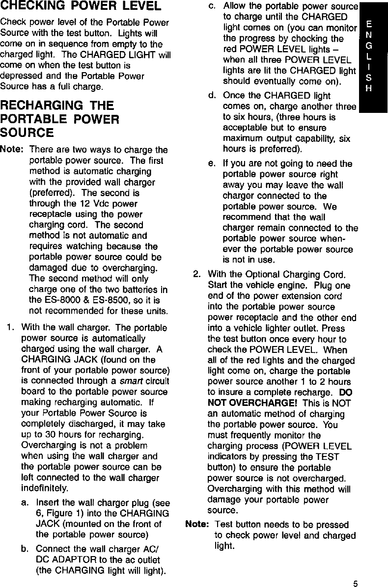 Page 5 of 8 - CENTURY  Battery Charger Manual L0307348