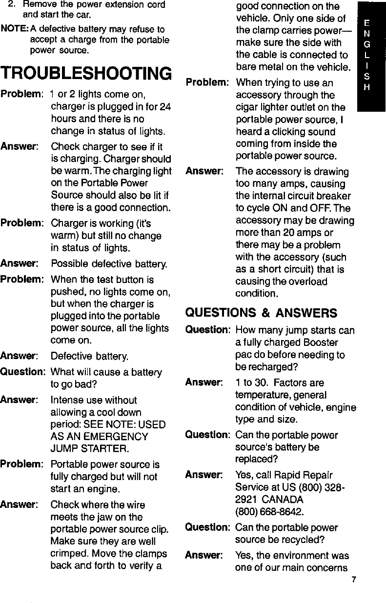 Page 7 of 8 - CENTURY  Battery Charger Manual L0307348