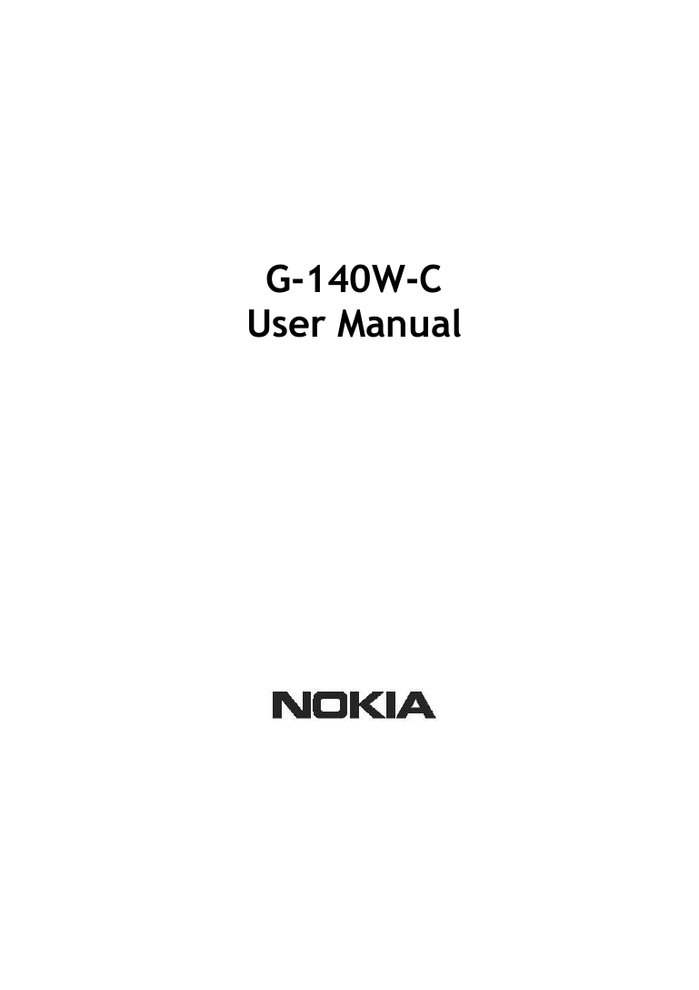        G-140W-C User Manual          