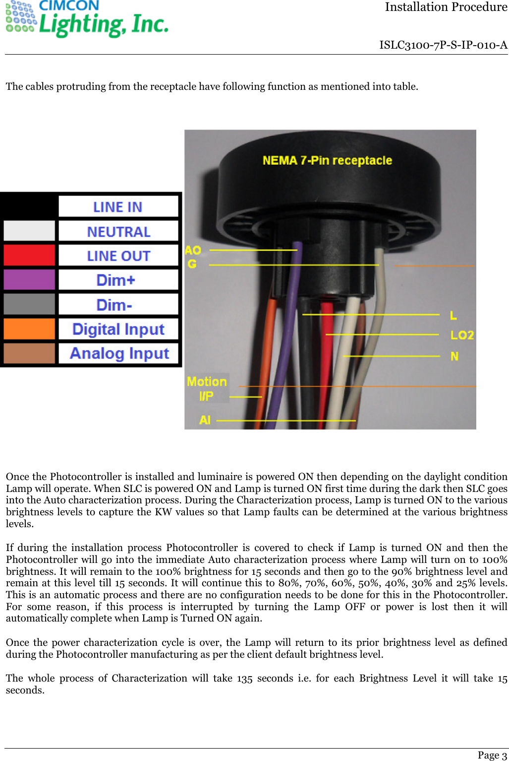 CIMCON Lighting CL3100T Photocontroller User Manual Manual
