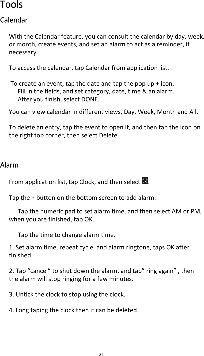 Page 21 of CLC Z623 Phantom User Manual