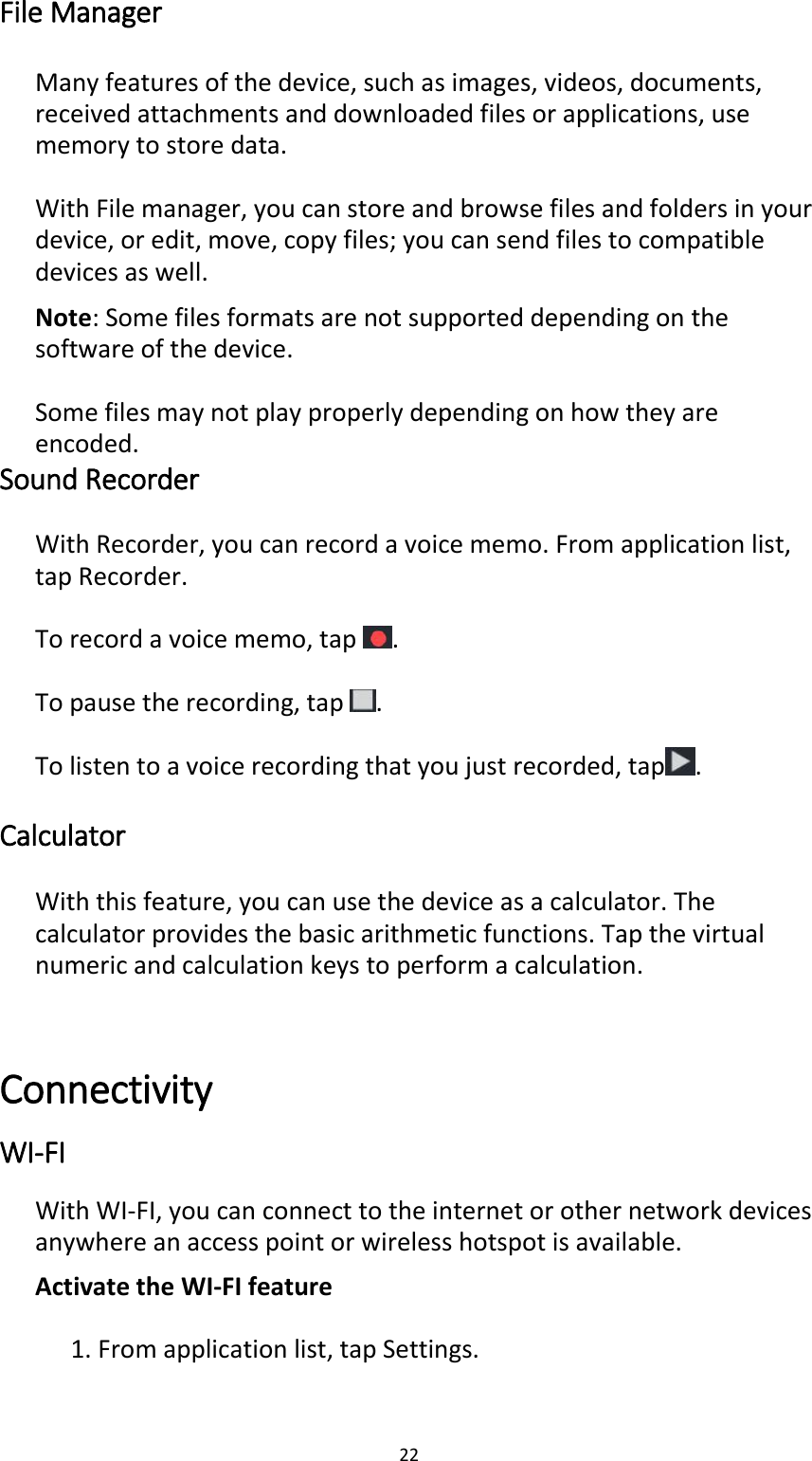 Page 22 of CLC Z623 Phantom User Manual