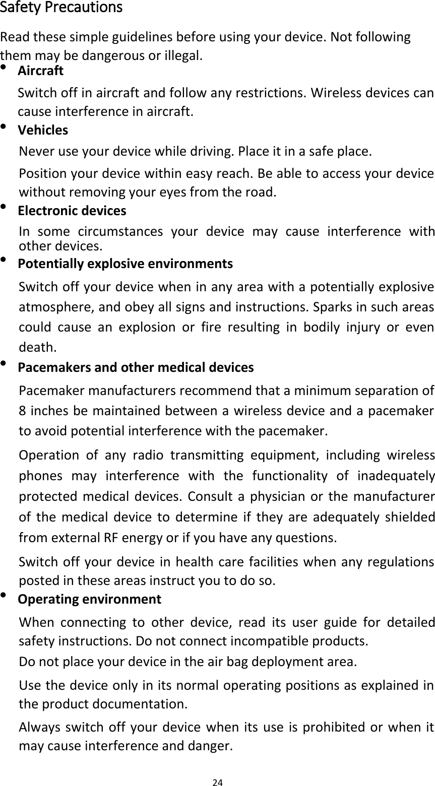 Page 24 of CLC Z623 Phantom User Manual