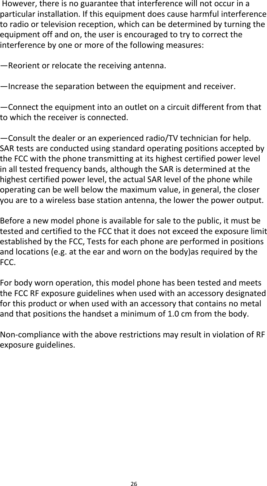 Page 26 of CLC Z623 Phantom User Manual