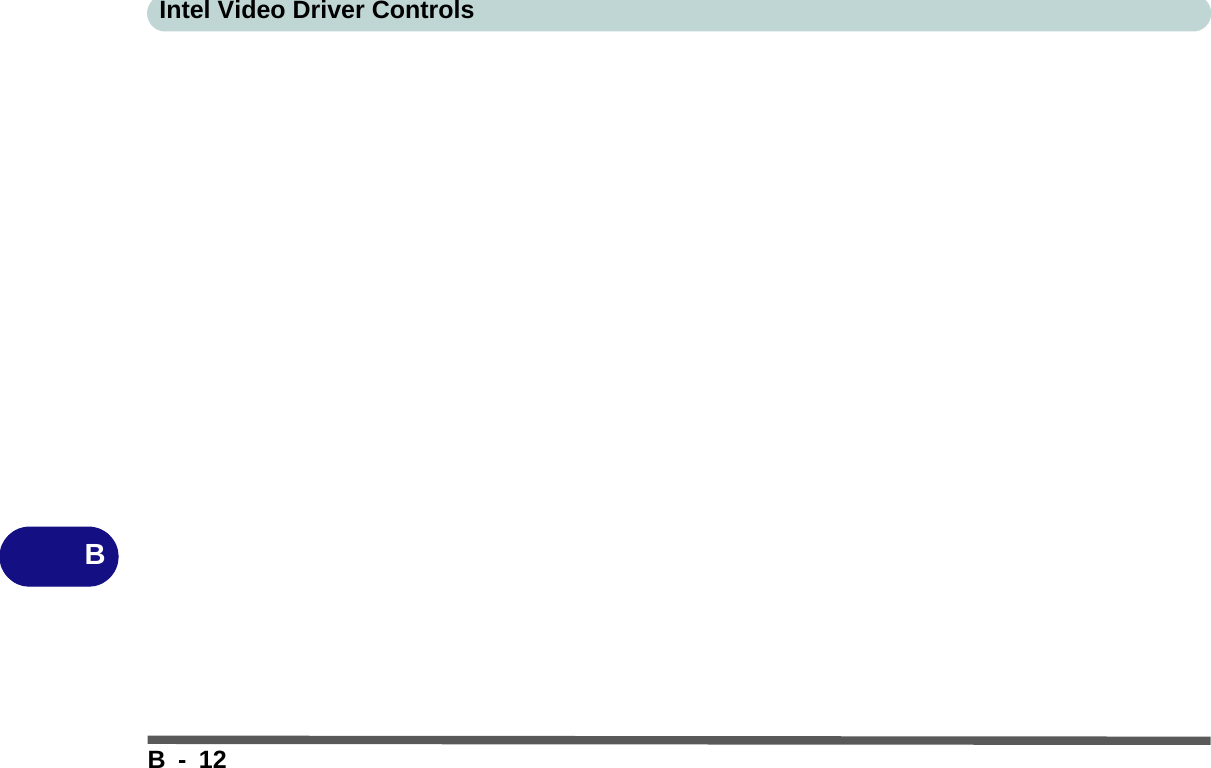 Intel Video Driver ControlsB-12B