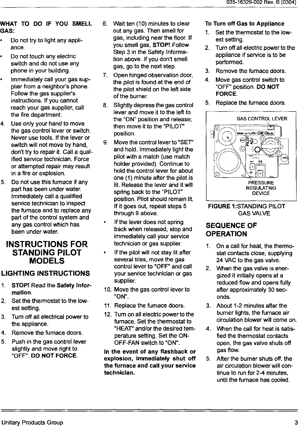 Page 3 of 8 - COLEMAN Furnace/Heater, Gas Manual L0611387
