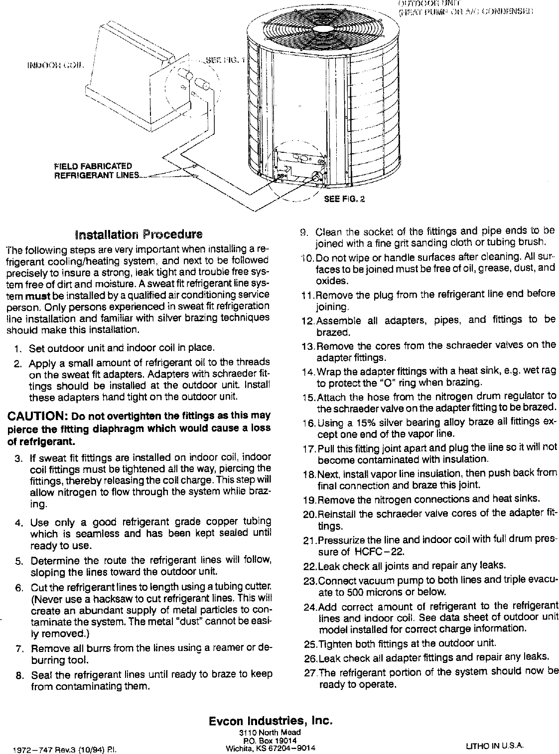 Page 2 of 2 - COLEMAN  / EVCON IND. Controls And HVAC Accessories Manual L0612103
