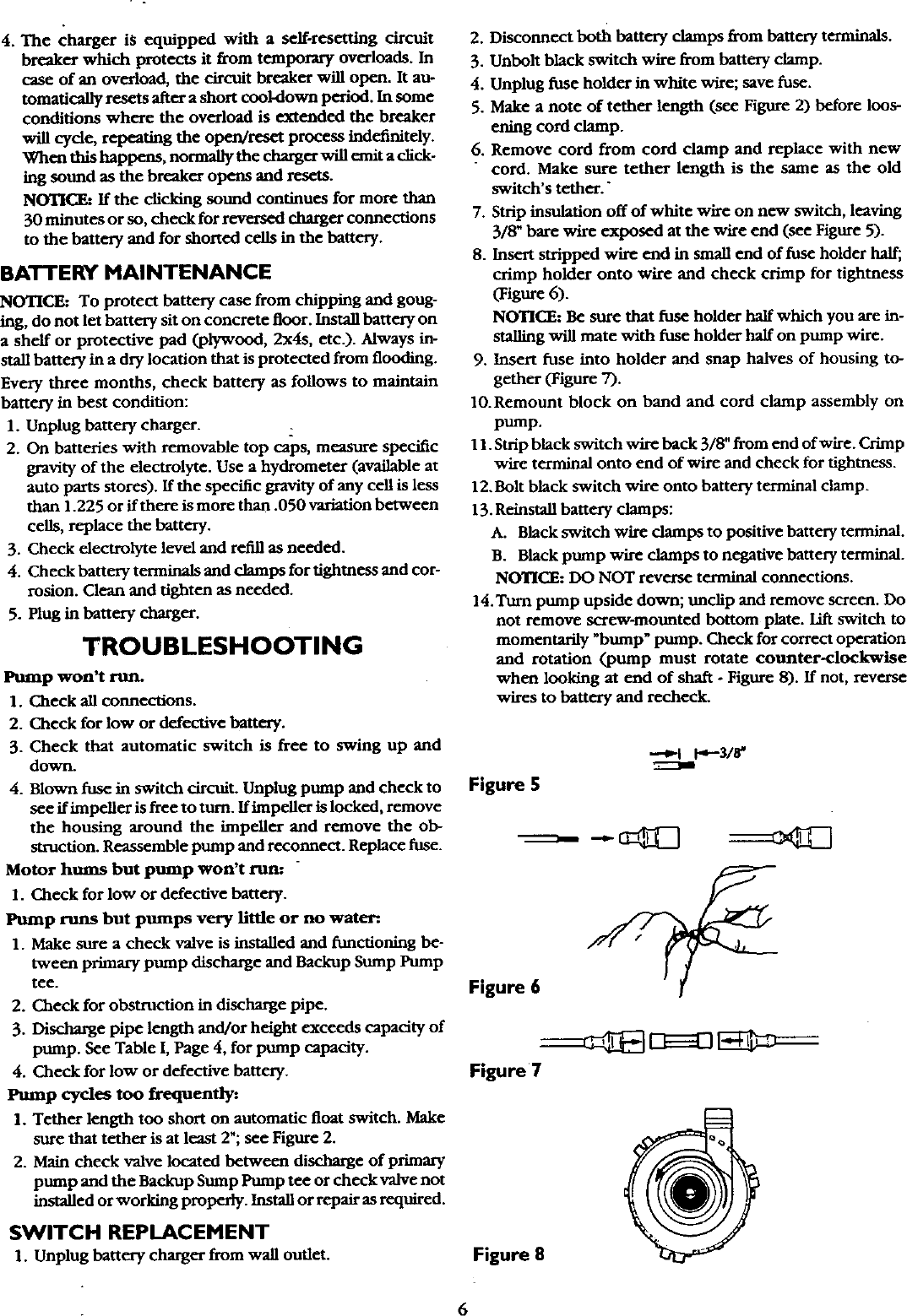 Page 6 of 8 - CRAFTSMAN  Sump Pump Manual 99010020