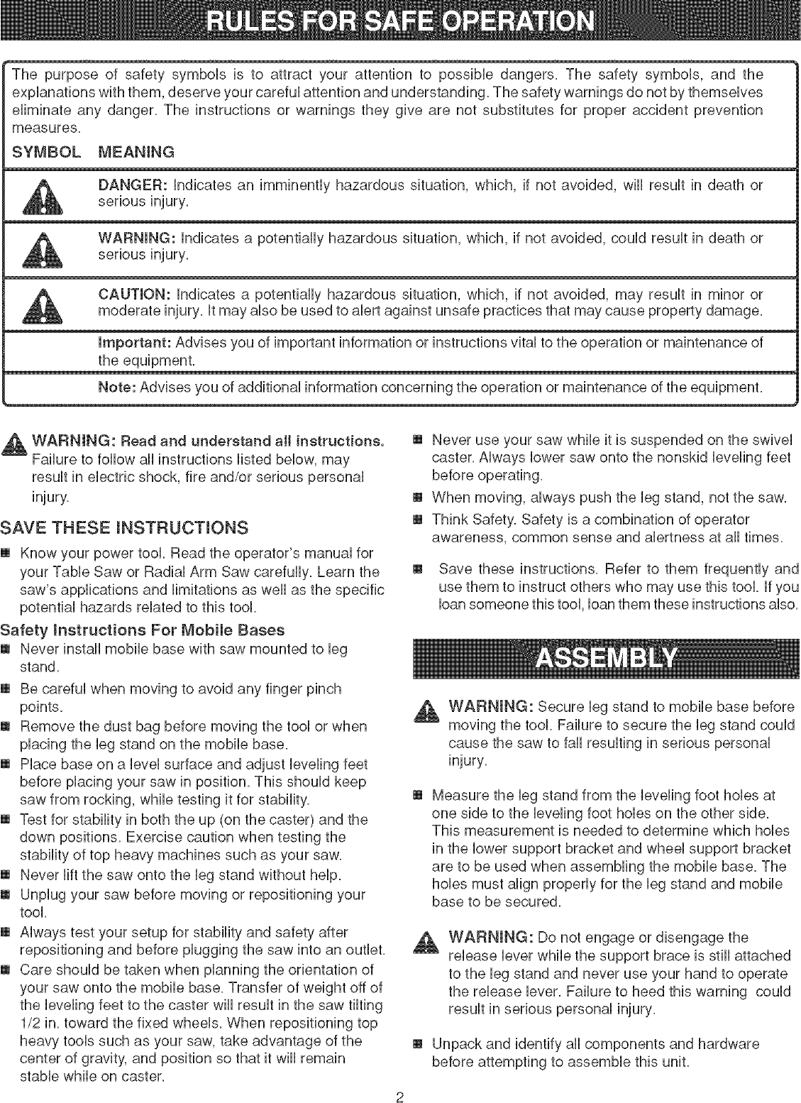 CRAFTSMAN Grinder Bench Accessories Manual L0406527