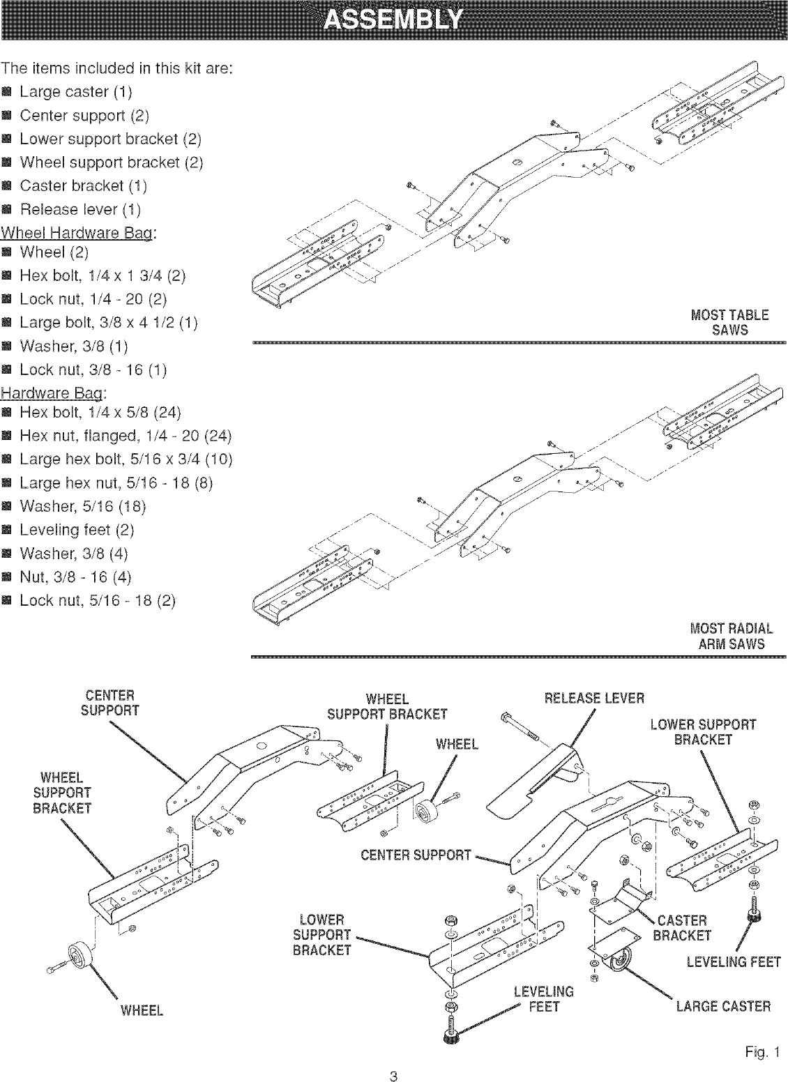 CRAFTSMAN Grinder Bench Accessories Manual L0406527