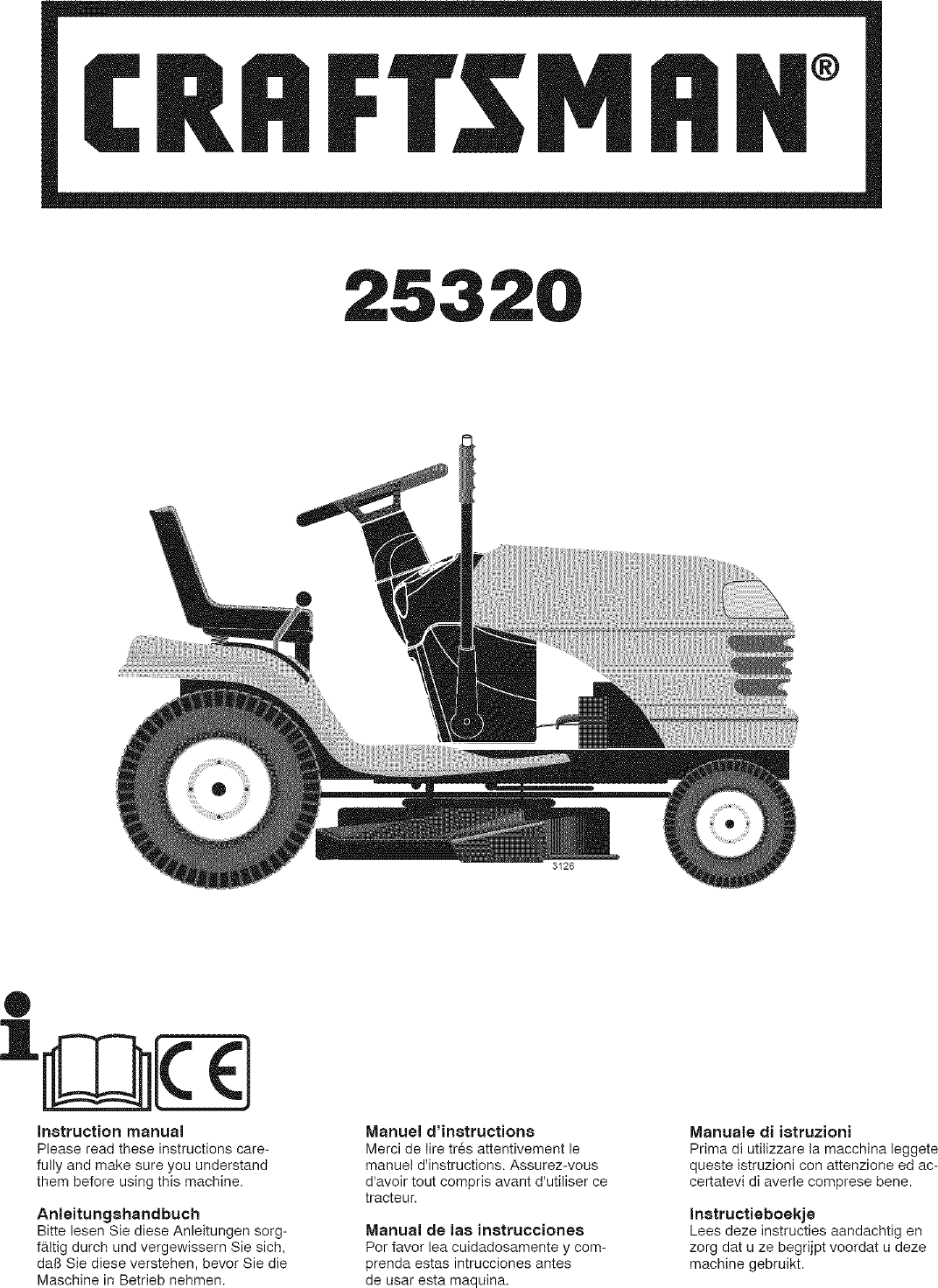 CRAFTSMAN Lawn, Tractor Manual L0803679