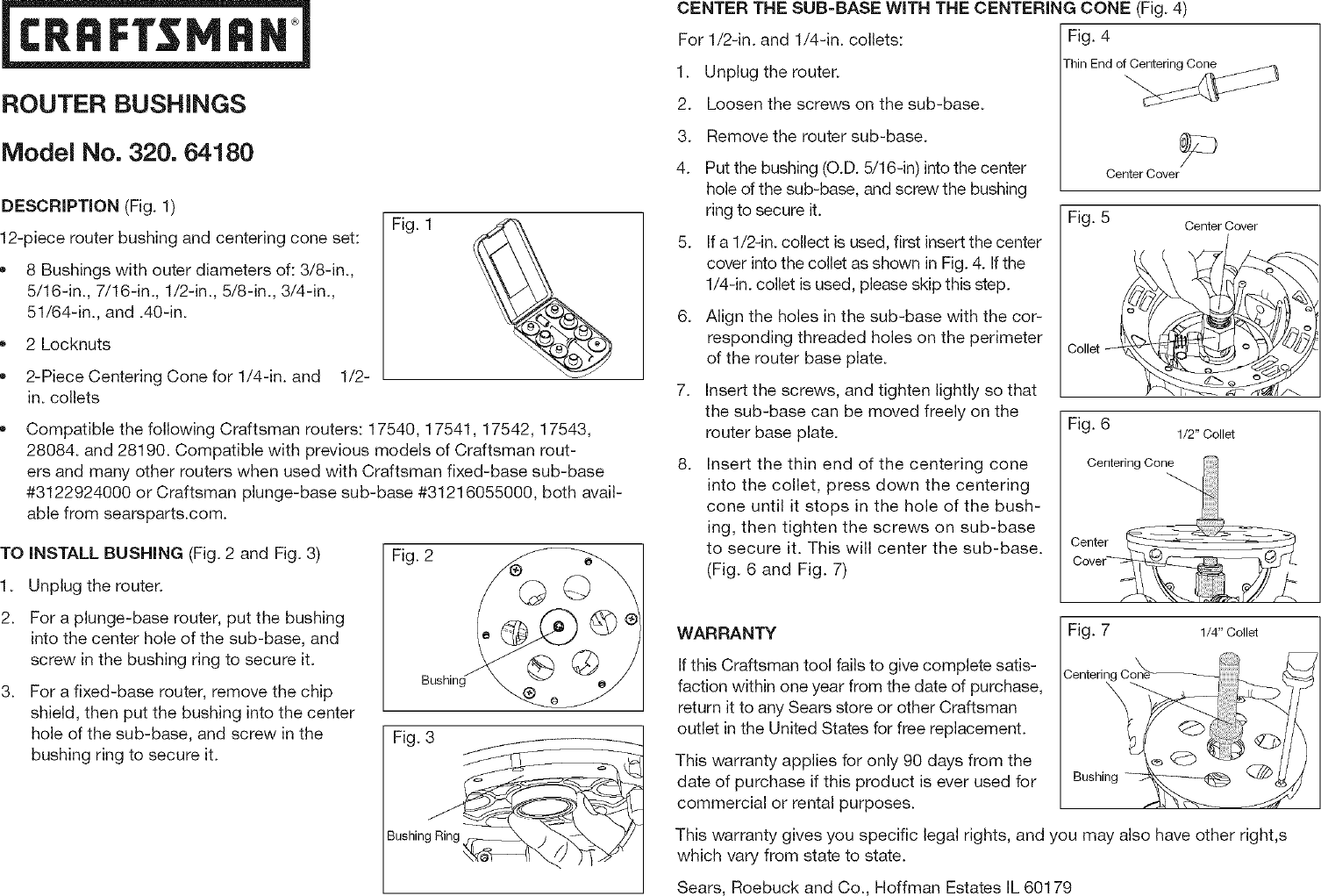 Page 1 of 1 - CRAFTSMAN  Router Accessory Manual L0806267